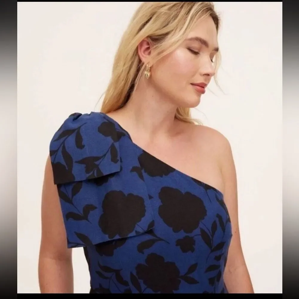 Kate Spade X Target Women’s Size 8 Floral One Shoulder Linen Blend Jumpsuit nwt